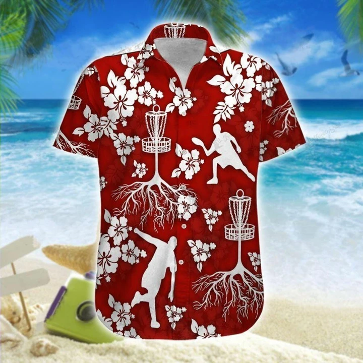 Disc Golf Tree Hibiscus Hawaii Shirt For Men Women Adult Ha64601