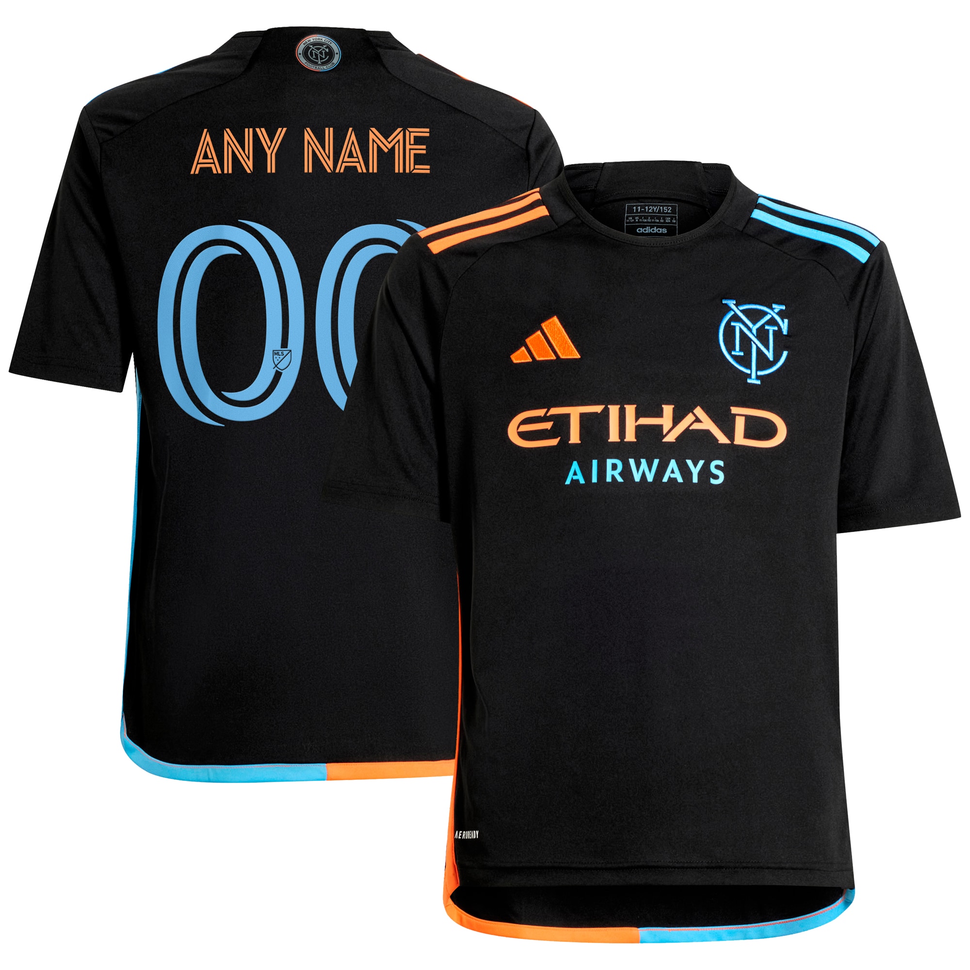 New York City FC Youth 2024 24/7 Kit Replica Custom Jersey  Black