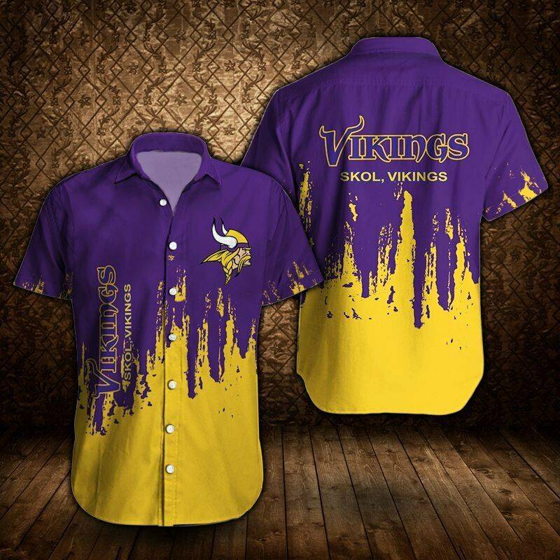 Minnesota Vikings Skol Vikings Button-up T-Shirt