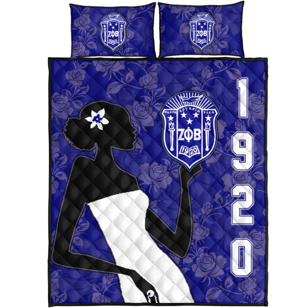 Zeta Phi Beta Girl Quilt Bed Set