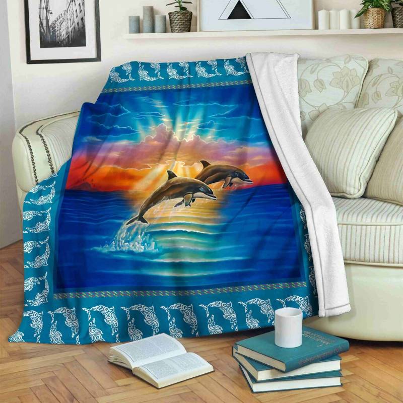 Dolphins JQQ1142 Fleece Blanket