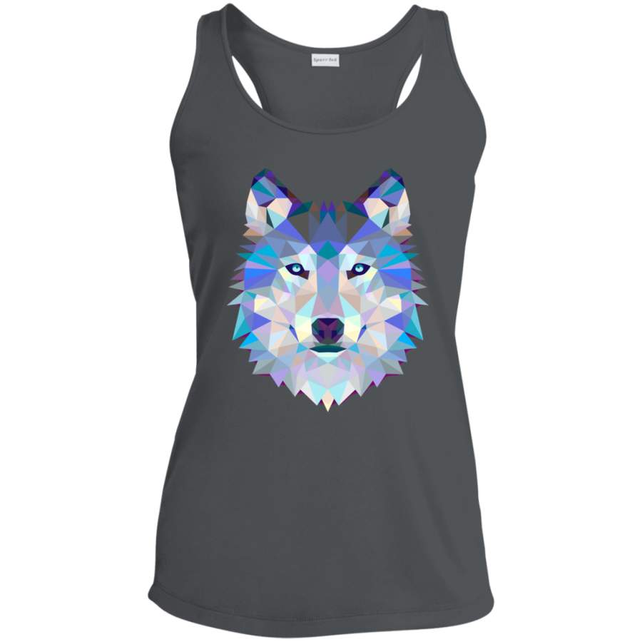 Wolf Animals Gift Ladies Racerback Moisture Wicking Tank