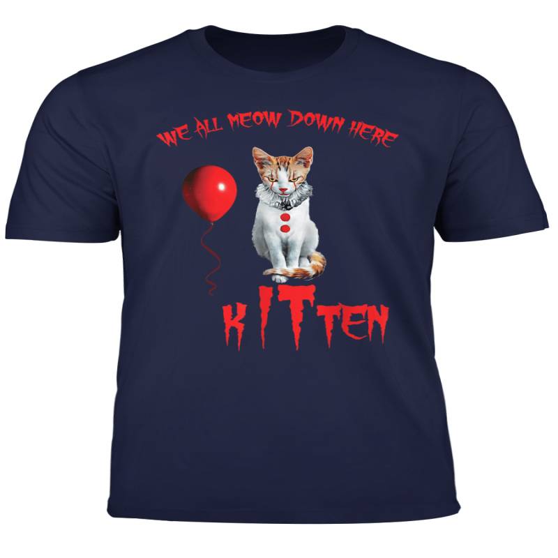 We All Meow Down Here Clown Kitten Halloween Shirt Gift