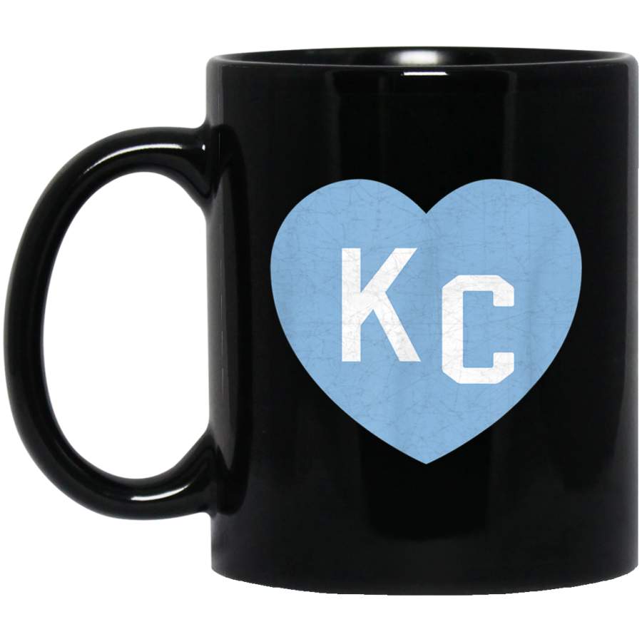 Cute Kansas City Hearts Baby Blue KC Heart Love Letters Kc Mug