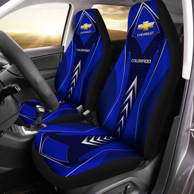 Chevrolet Colorado TDV Car Seat Cover (Set of 2) Ver 1 (Blue)