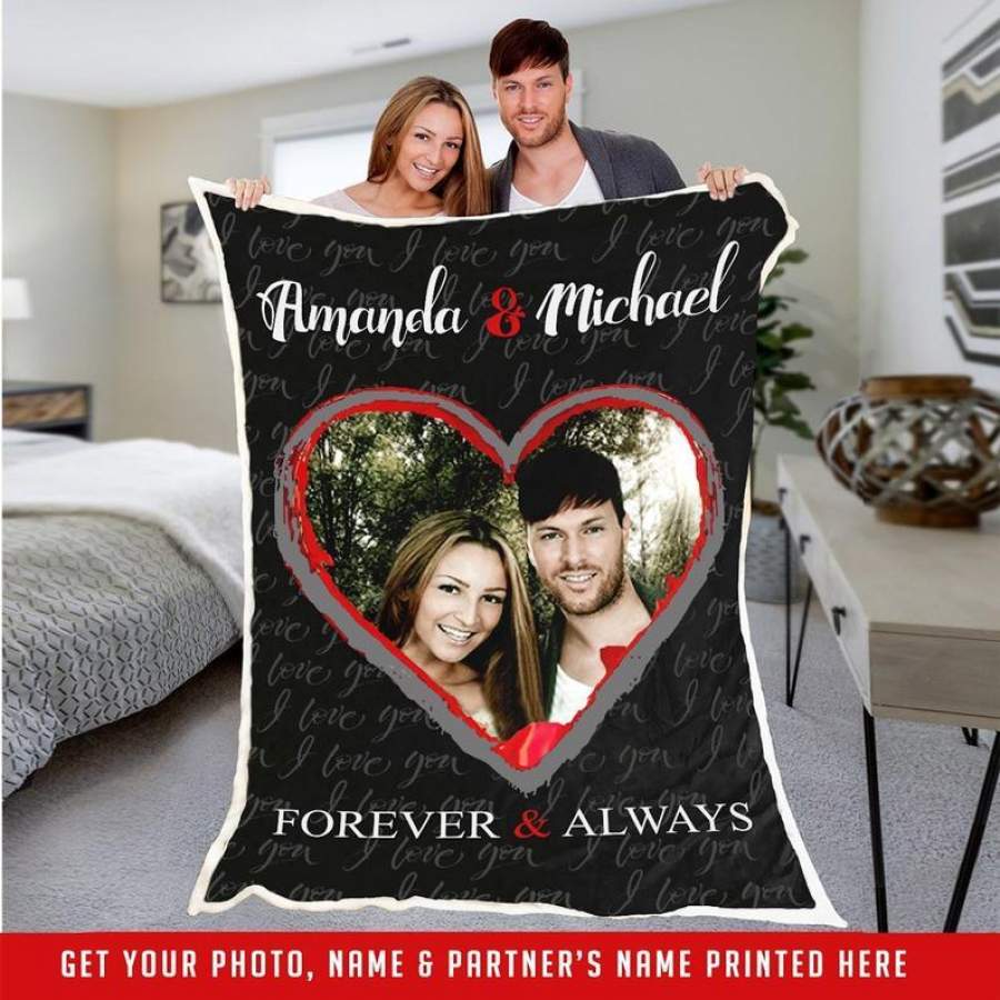 Personalized Couple Blanket – Gift for Husband/Wife – Romantic gift for anniversary, birthday, christmas, valentine day