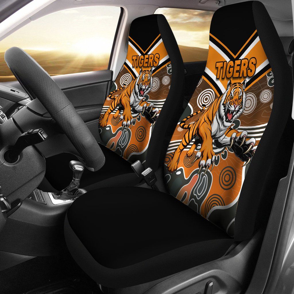 Wests Car Seat Covers Tigers Indigenous K8