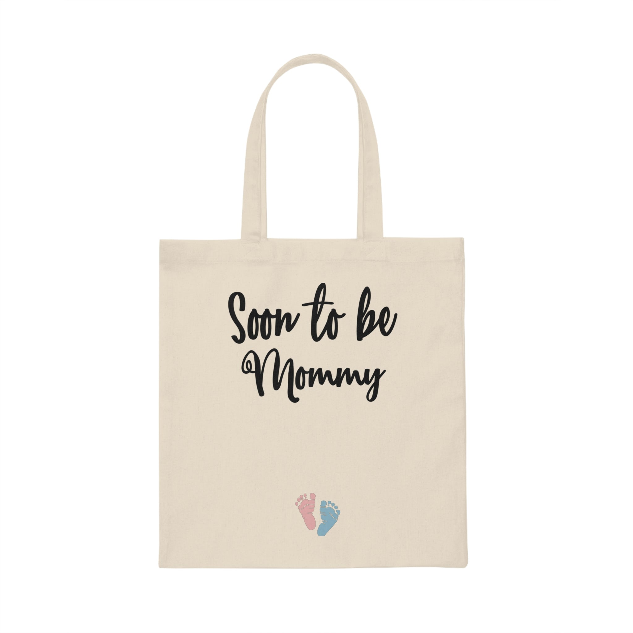 Soon To Be Mommy Gender Reveal Canvas Tote Bag