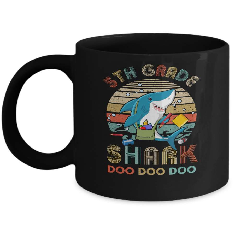 5th Grade Shark Doo Doo Doo Funny Back To School Mug