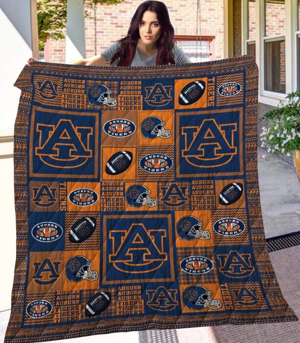 Auburn Tigers 3D Quilt Blanket, Fleece Blanket