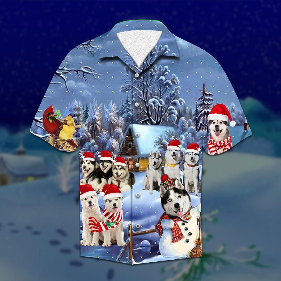 Alaskan Malamute Christmas Hawaii Shirt Ha2716