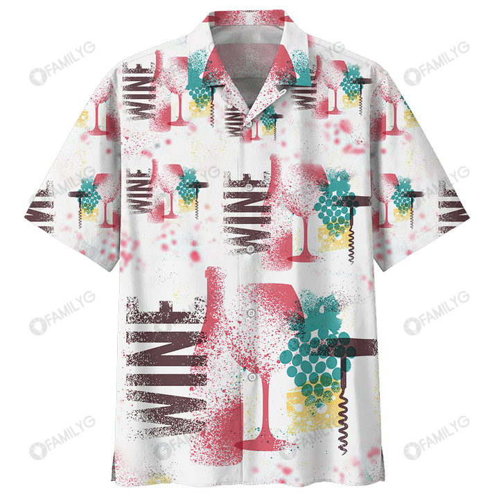 Wine Shirt – Watercolor Wine Grapes Wine Hawaiian Shirt Summer Hawaiian For Men, Women, Couple