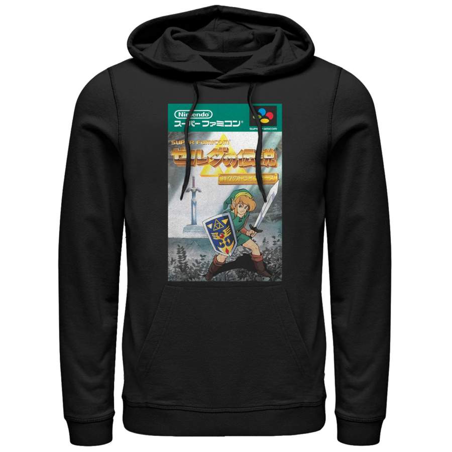 Nintendo Men’s Legend of Zelda Japanese Cover Art  Lightweight Hoodie