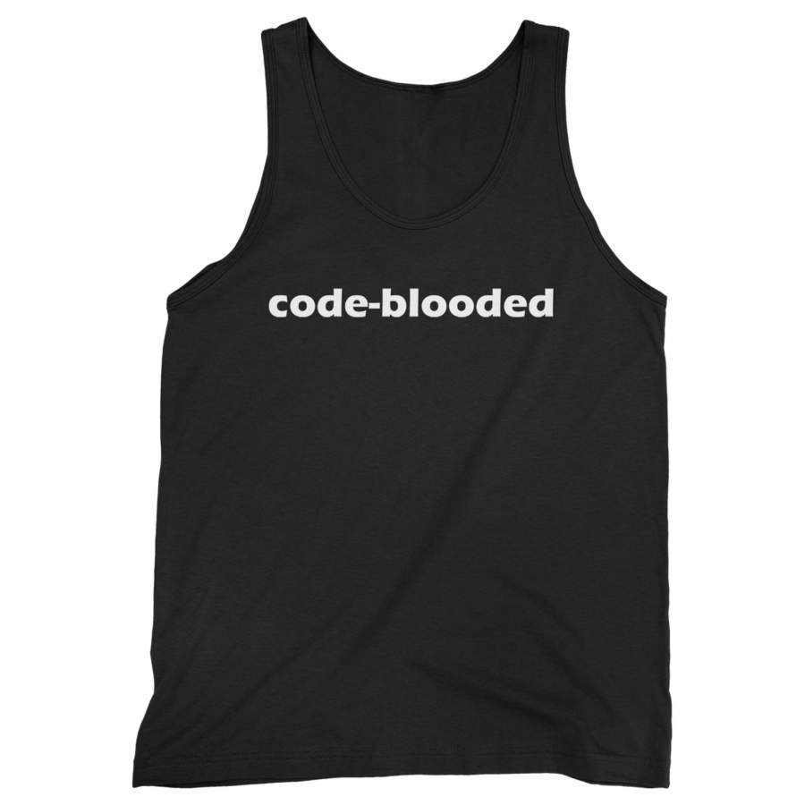 Funny Code Code-Blooded Programmer It Man’s Tank Top