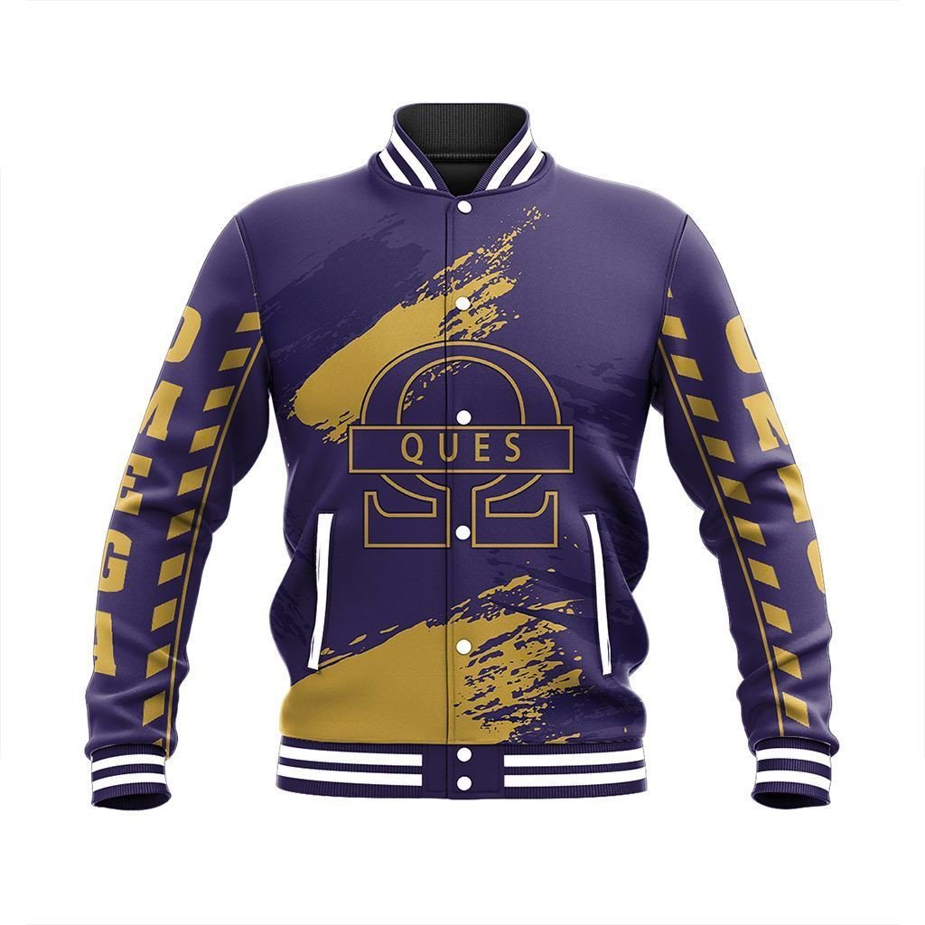 Wonder Print Jacket – Omega Psi Phi Nineteen Baseball Jacket