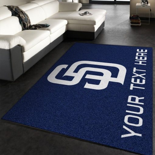 Customizable San Diego Padres Personalized Accent Rug Rug All Over Print Logo Custom Area Rug Carpet Full Sizes Home Living Rug Carpet Decor