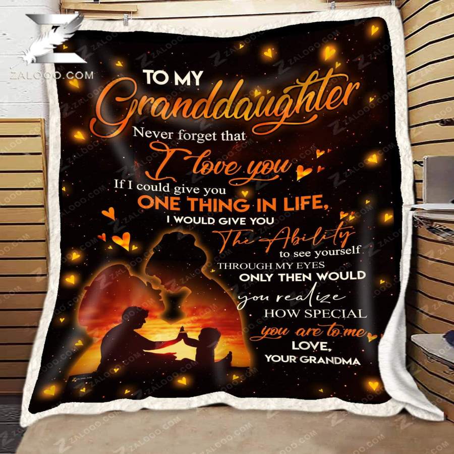 Zalooo – Custom Fleece Blanket – To my Granddaughter (Grandma) – How special you are to me