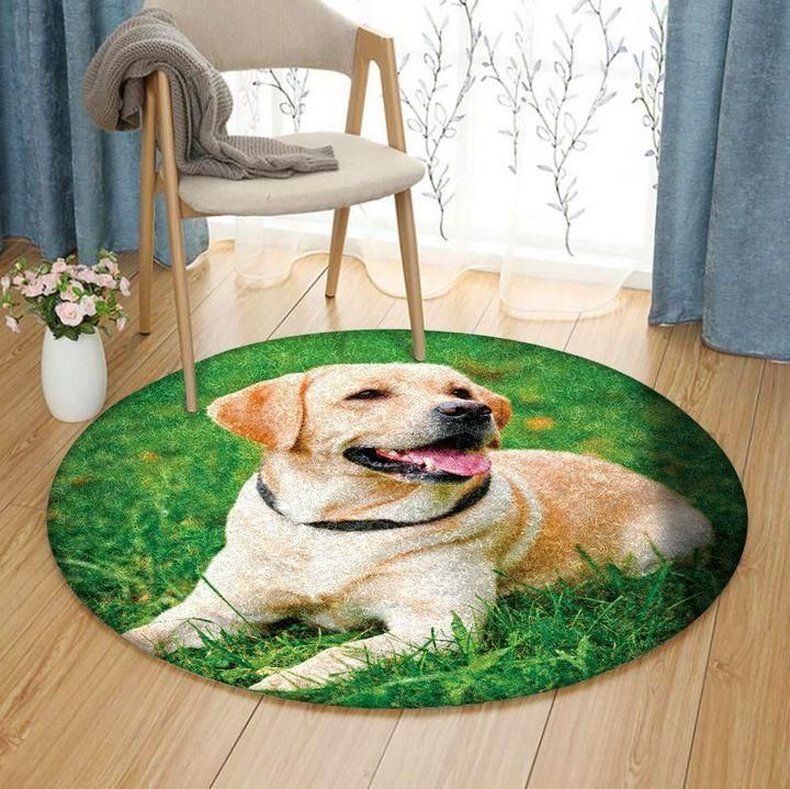 Labrador Dog Round Rug