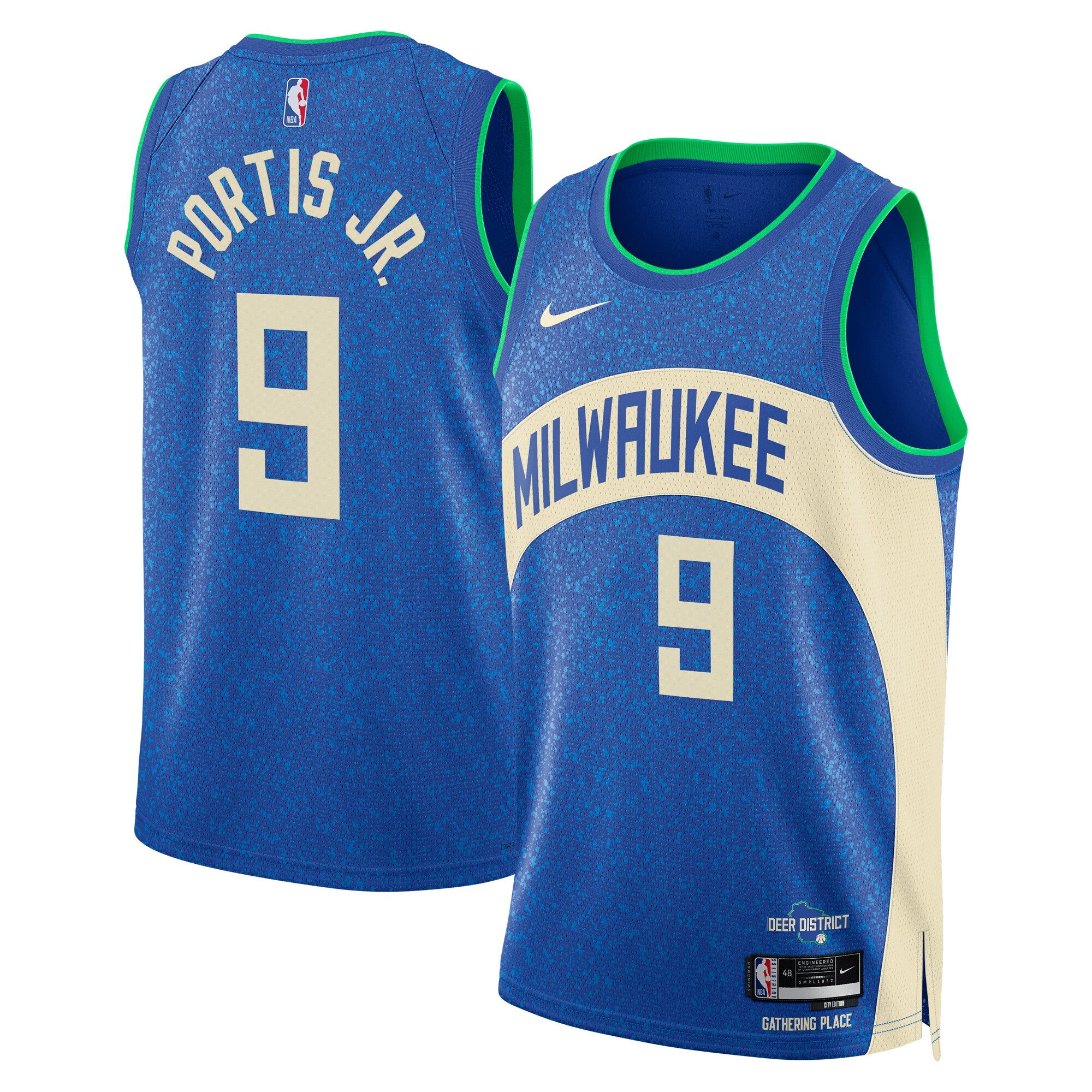 Milwaukee Bucks City Edition Swingman Jersey 23 – Royal – Bobby Portis Jr – Unisex