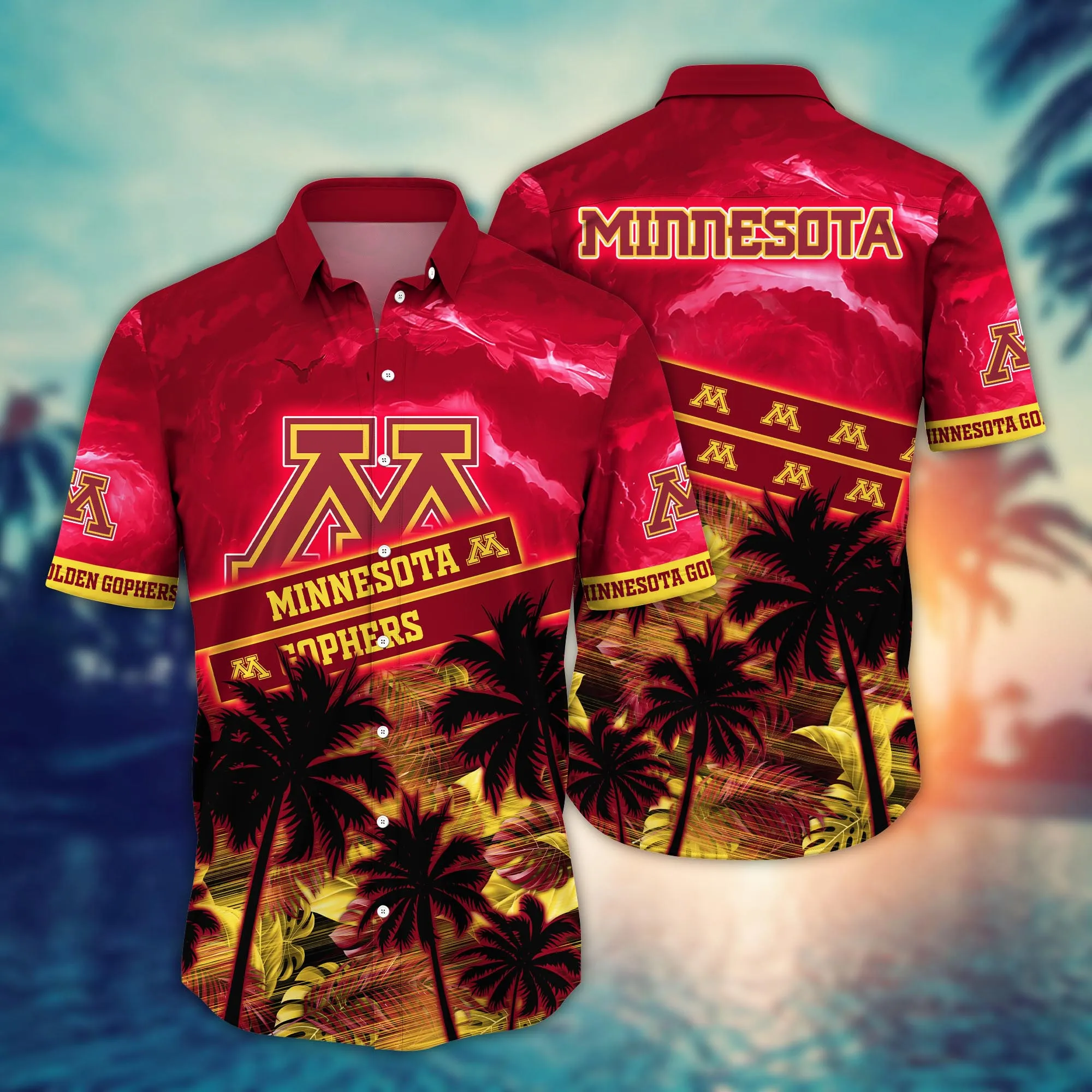 Minnesota Golden Gophers NCCA Hawaiian Shirt Hot Days Aloha Shirt