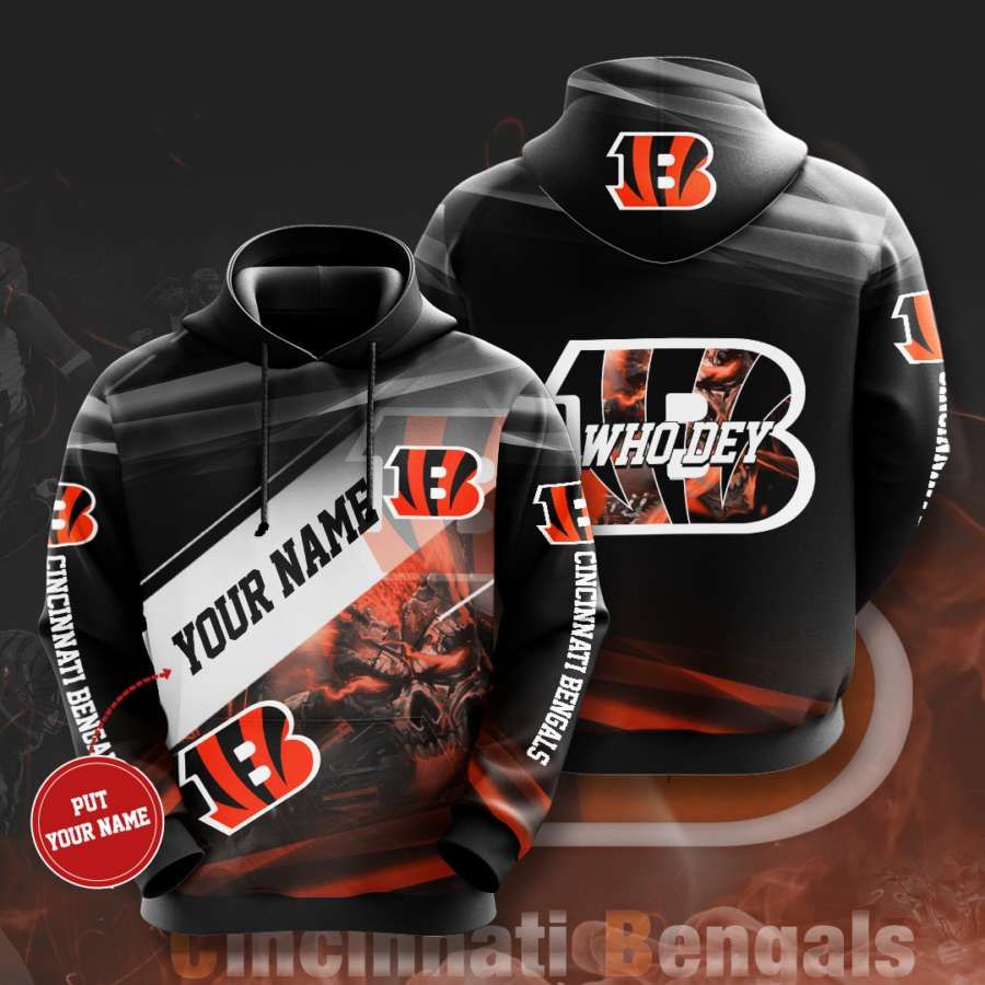 Personalized Cincinnati Bengals No413 Custom Hoodie 3D