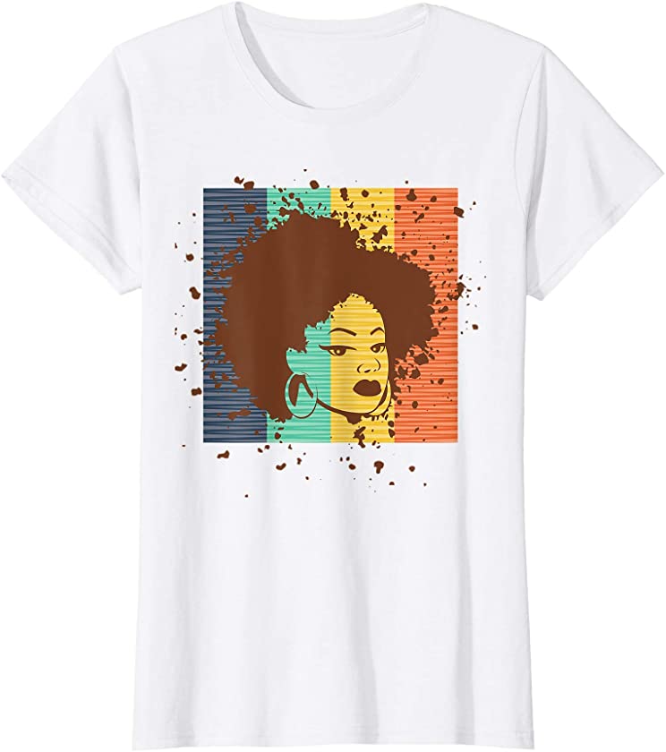 Womens Melanin Afro For Strong Black Mom Aunt Women T-Shirt