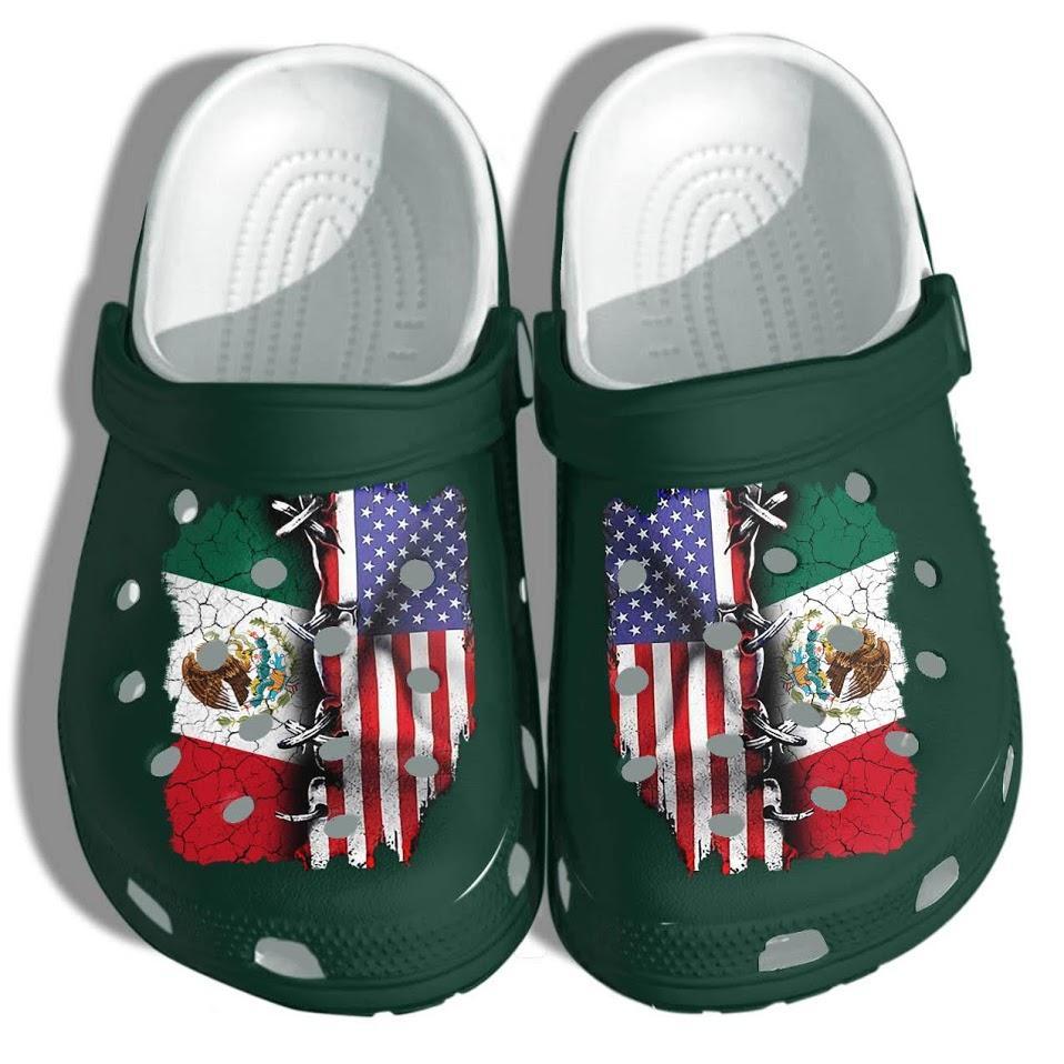 Mexico America Flag Shoes Crocs Shoes Gifts For Women Men Mexican Us