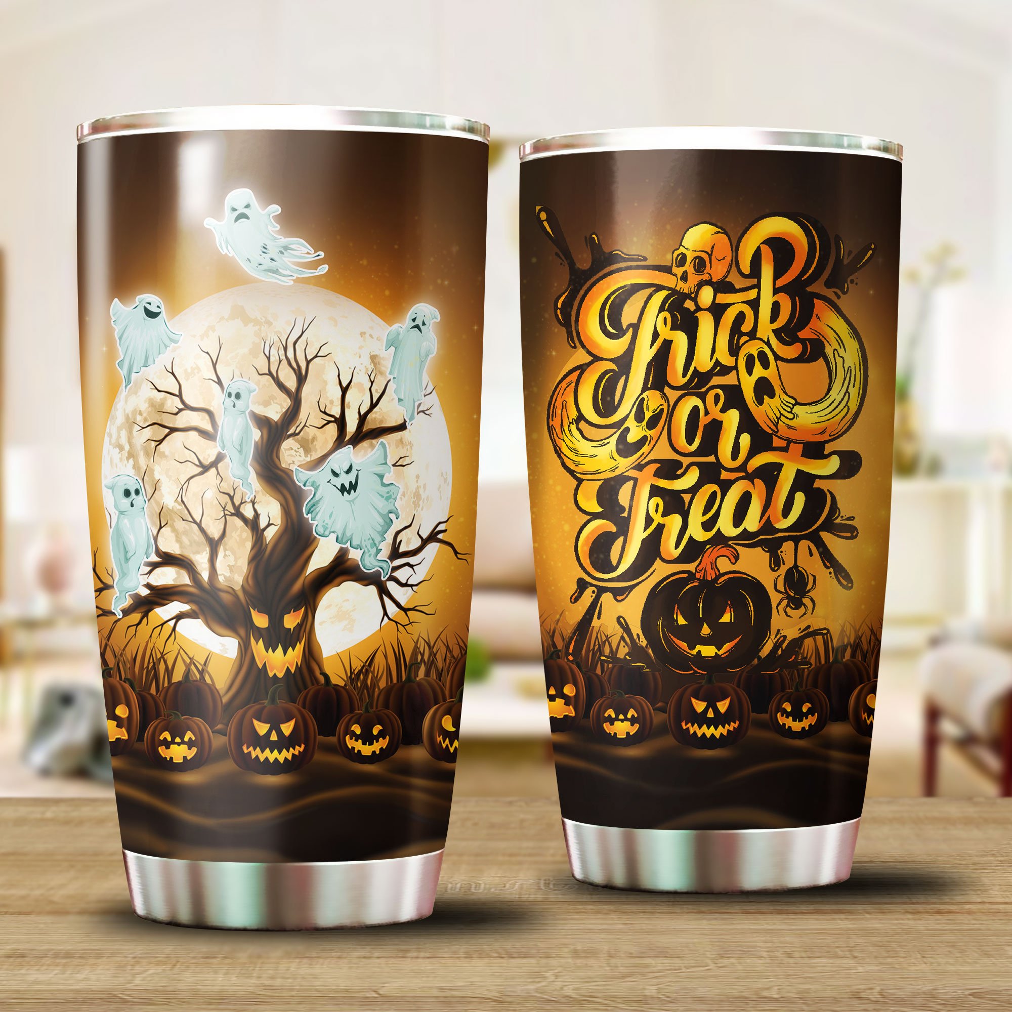 Treat Or Trick – Halloween Stainless Steel Tumbler