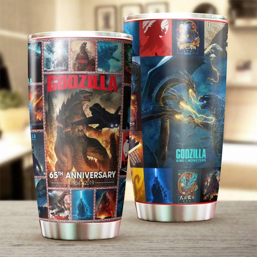 [Stainless Steel Tumbler 20 Oz] Godzilla Stainless Steel Tumbler, Godzilla Stainless Steel Mug Movie Father Day gifts, Mother Day gift