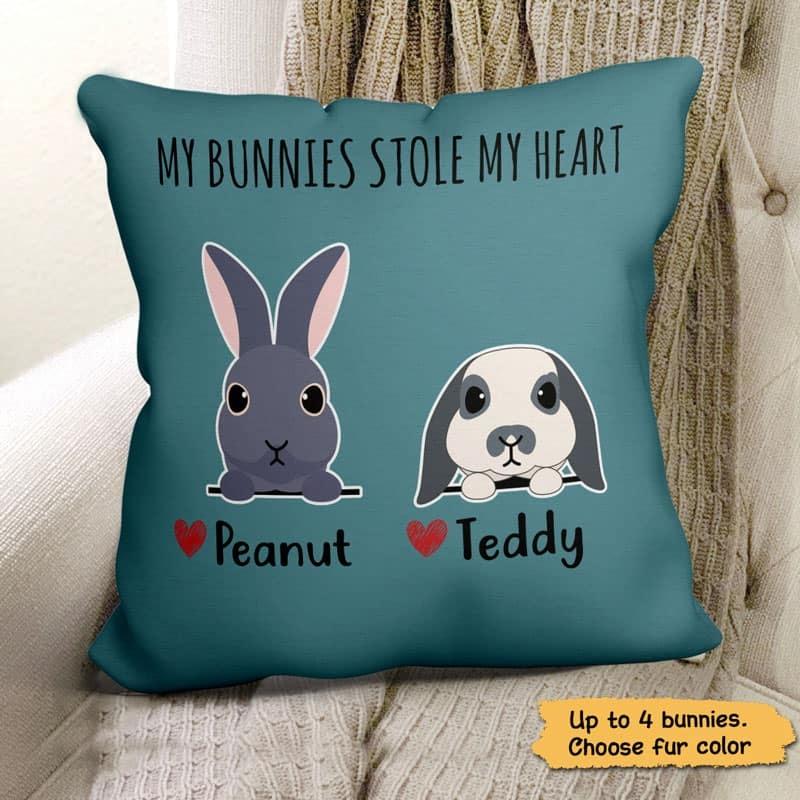 Peeking Rabbit Personalized Pillow (Insert Included)