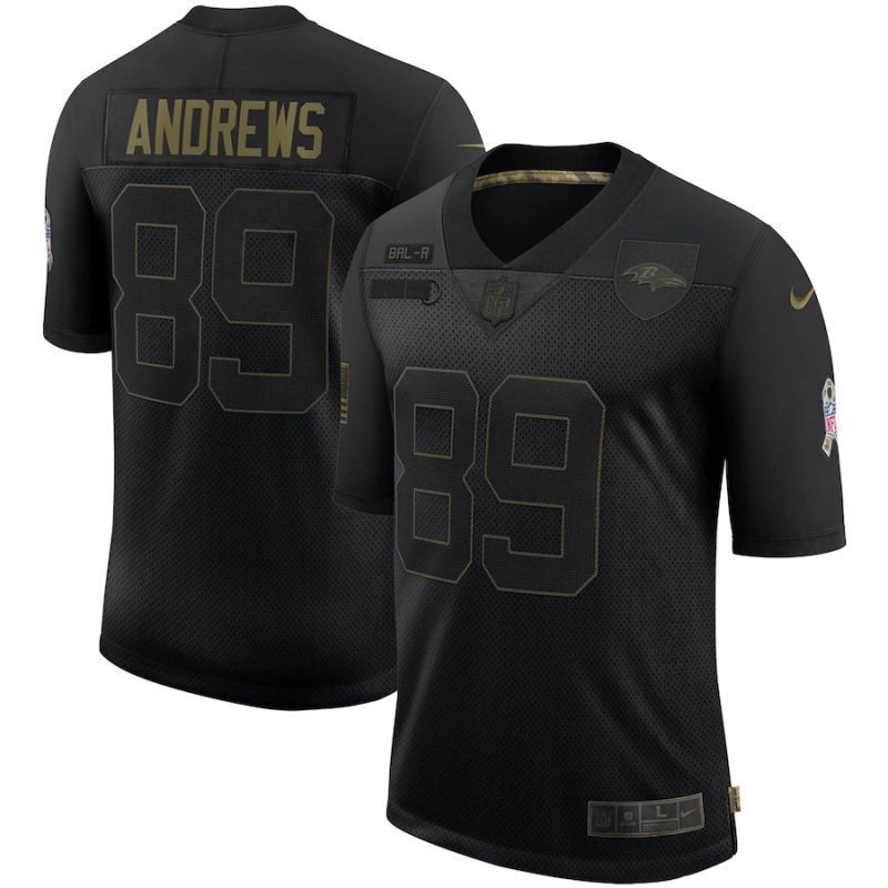 Baltimore Ravens Mark Andrews #89 NFL 2020 Black Jersey