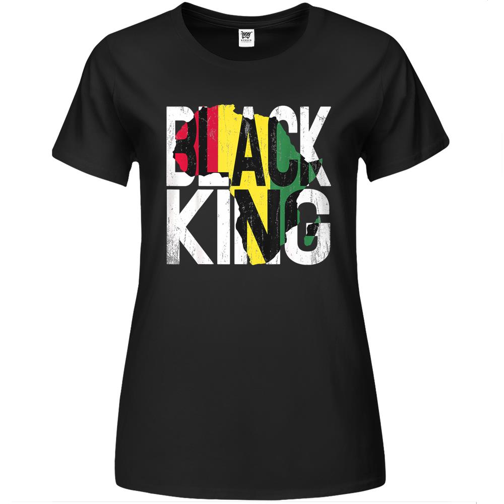 Black King Black History Month African American Pride Premium Womens T Shirts