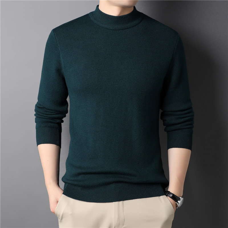 2022 Autumn/Winter New Men’s Classic Fashion All-Match Solid Color Long Sleeve Knit Men’s Casual Slim Size High Quality Sweater alx