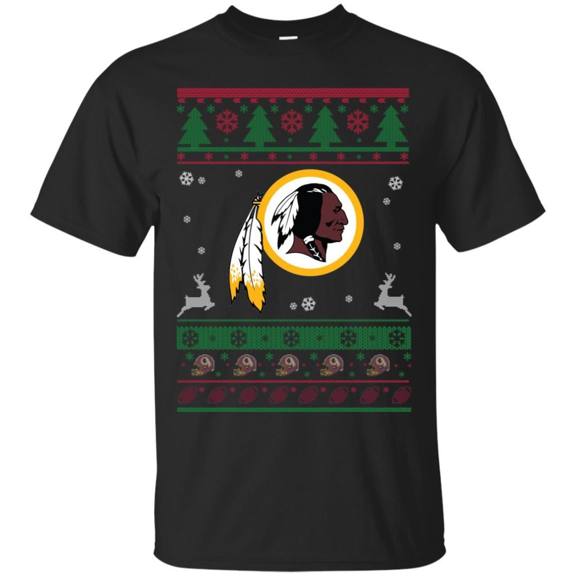 Washington Redskins Logo Football Teams Ugly Christmas Sweater Men T-Shirt