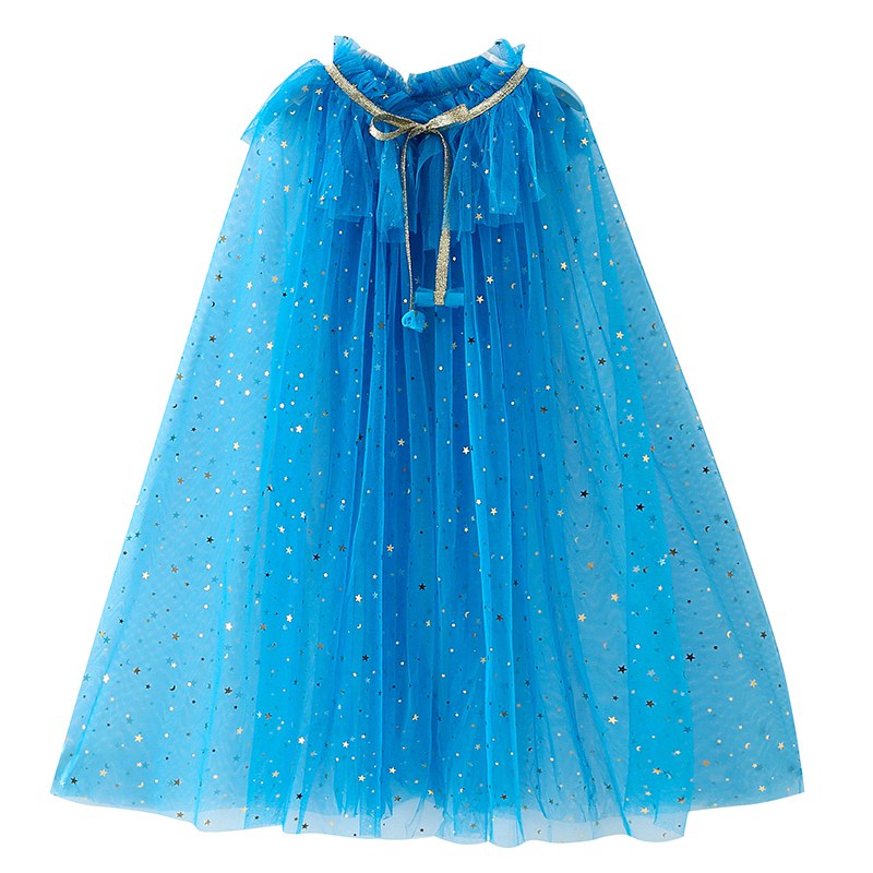 VOGUEON Little Girls Elsa Dress Up Snow Queen Fancy Party Halloween Princess Costume Long Sleeve Beading Pageant Gown Long Train alx