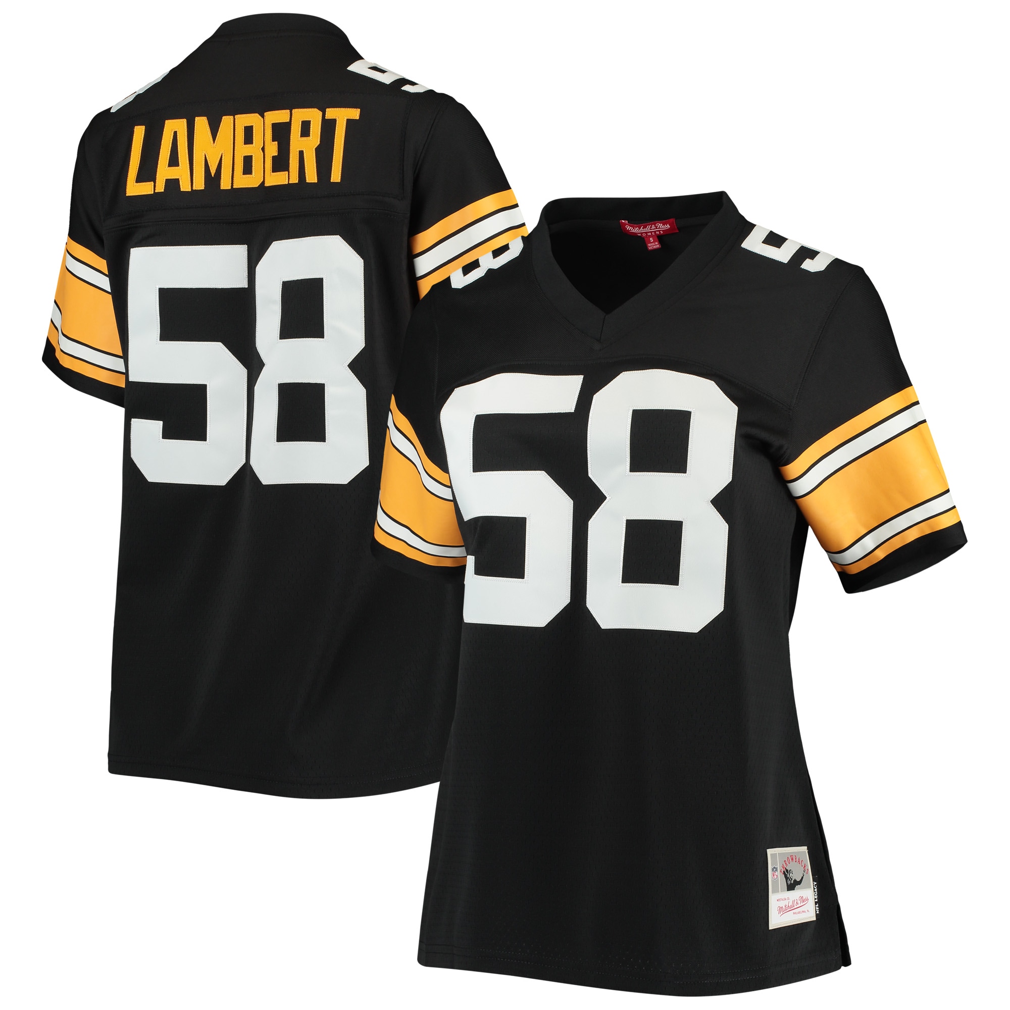 Women’s Pittsburgh Steelers Jack Lambert Mitchell & Ness Black Legacy Player Jersey