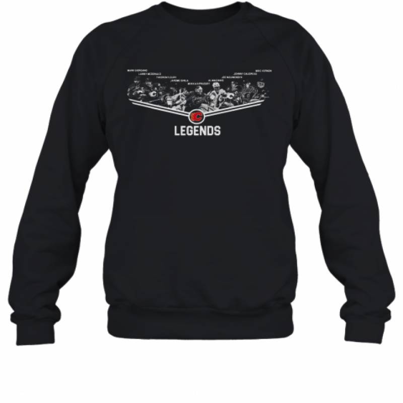 Calgary Flames Legends Team Player Signature Sweatshirt