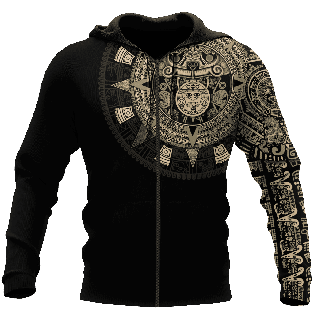 Aztec Mexico Yellow 3D All Over Printed Unisex Hoodie