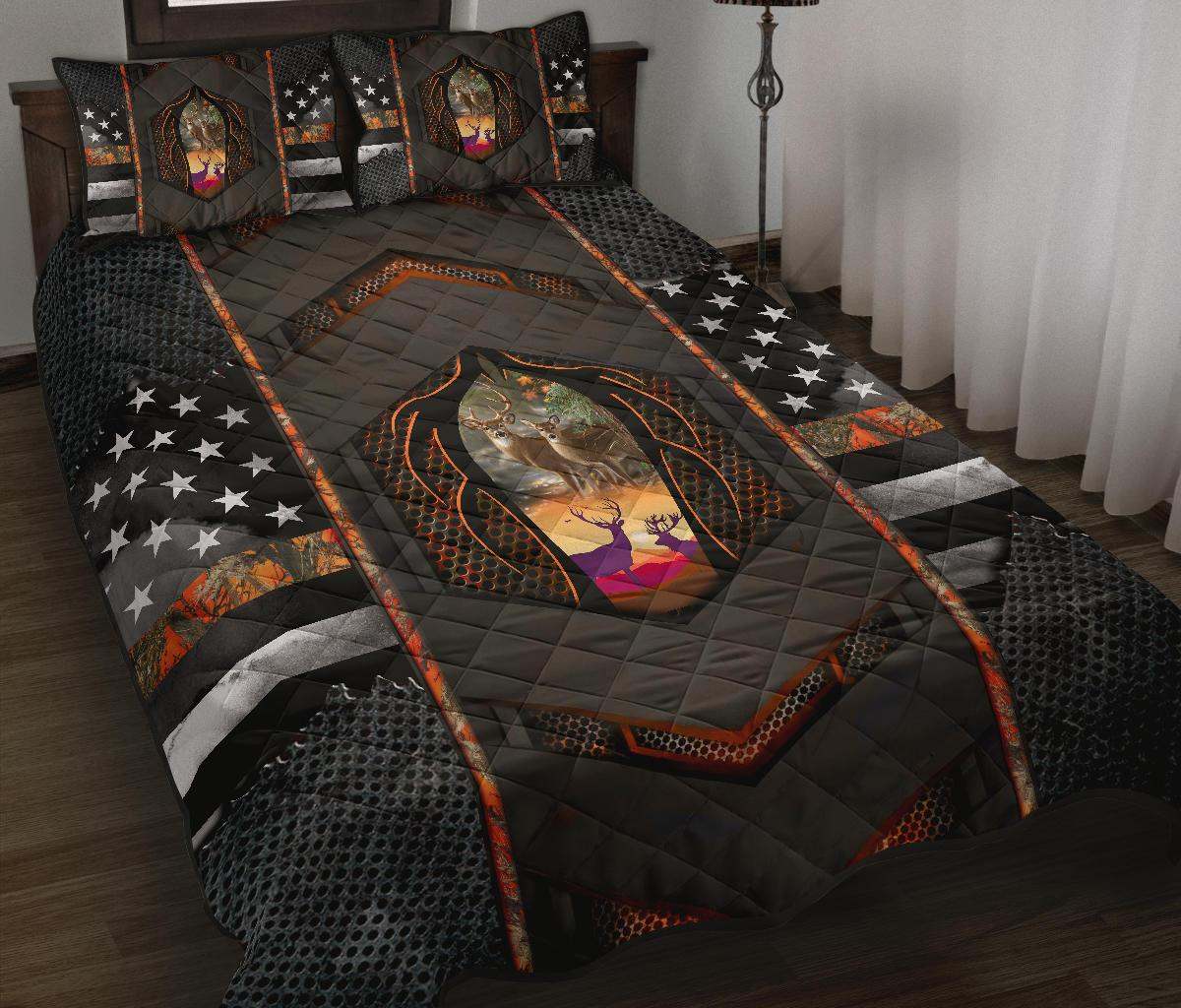 Deer Hunting Quilt Bed Set & Pillow Covers Trendy Fashion