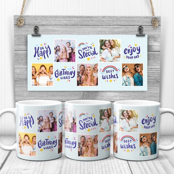 “Happy Birthday To You” Custom Photo Collage Mug