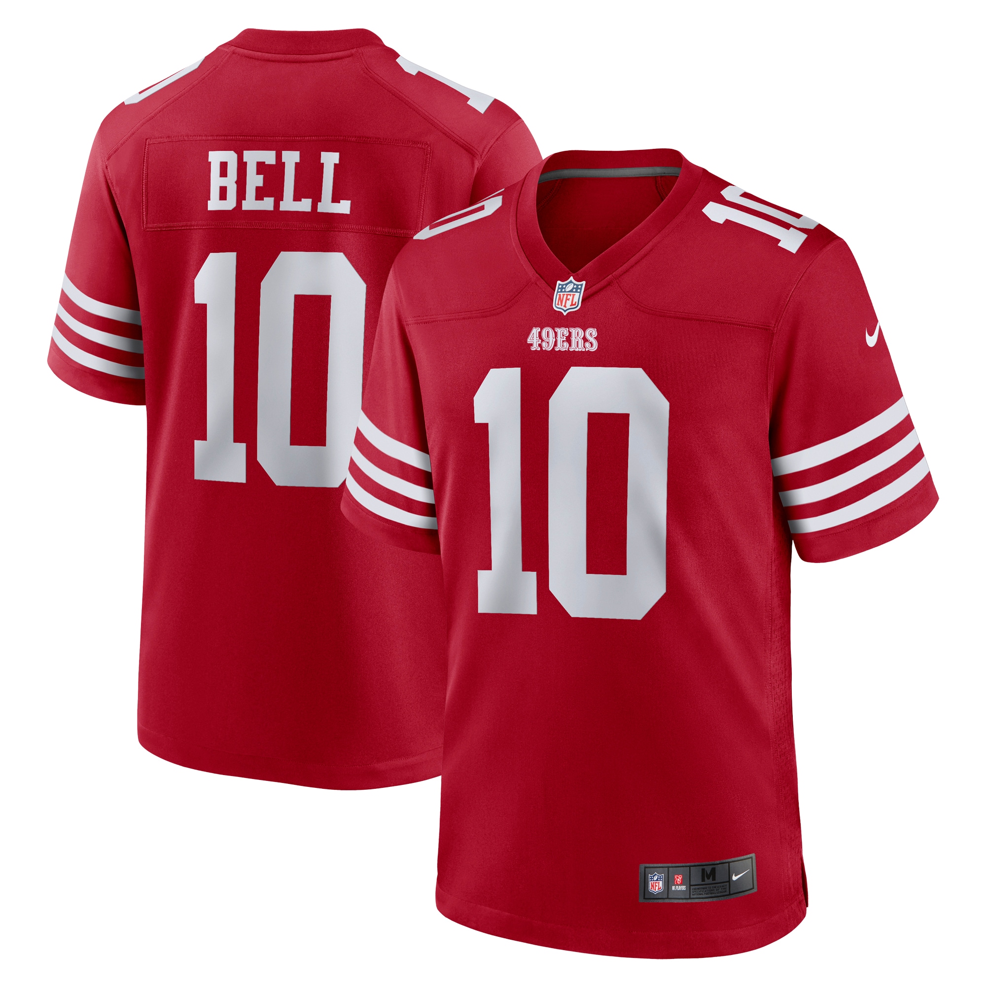 Ronnie Bell San Francisco 49ers Team Game Jersey – Scarlet