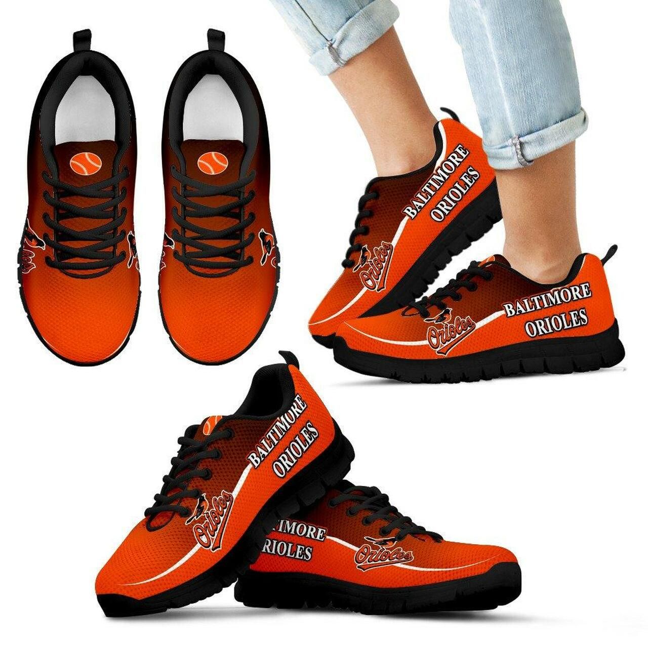 Baltimore Orioles Sneakers Colorful Passion Running Shoes For Men, Women Shoes12689