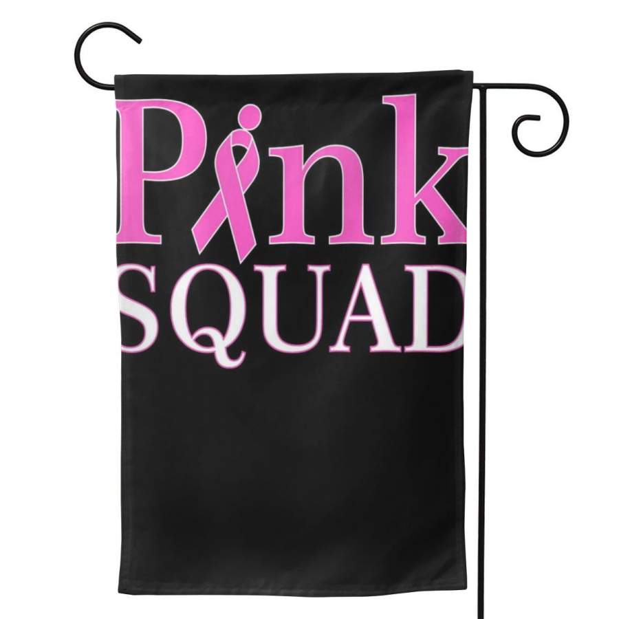 2 Pcs Garden Flag Pink Squad Horizontal Poster 12.5″x18″ -Mothers Day, Birthday Gifts for Mom, Dad, Wife, Husband, Daughters, Grandma, Friends