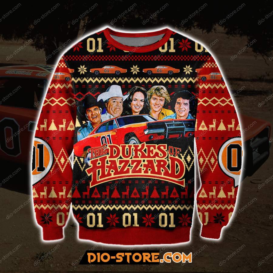 The Dukes of Hazzard 3D PRINT UGLY CHRISTMAS SWEATSHIRT