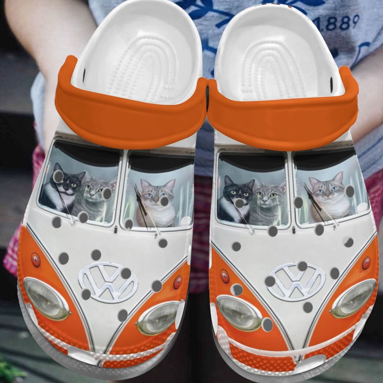 Cat Personalized Clog, Custom Name, Text, Color, Number Fashion Style For Women, Men, Kid, Print 3D Cat In The Car