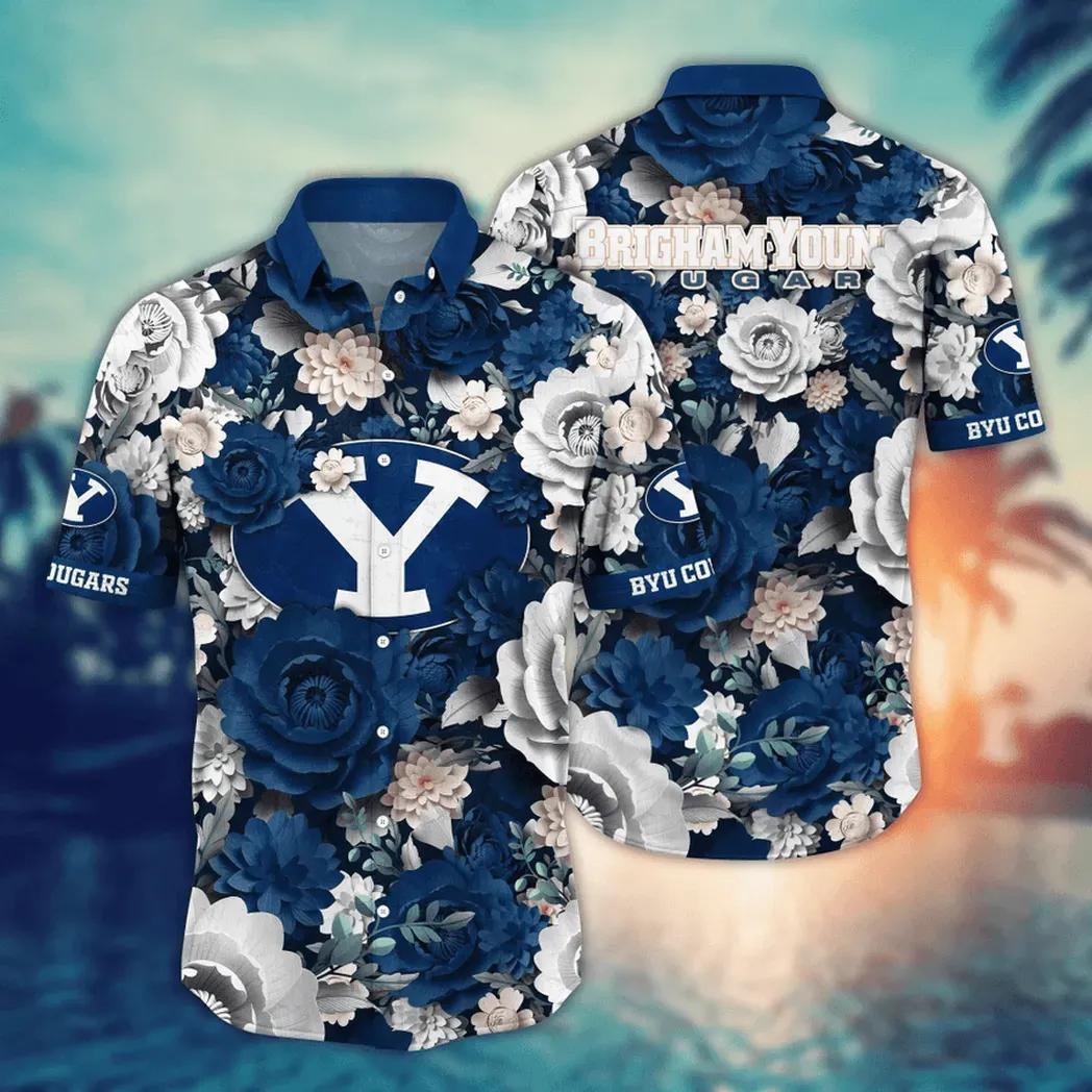 Byu Cougars Ncaa Flower Aloha Hawaiian Shirt 5, Ncaa Hawaiian Shirt