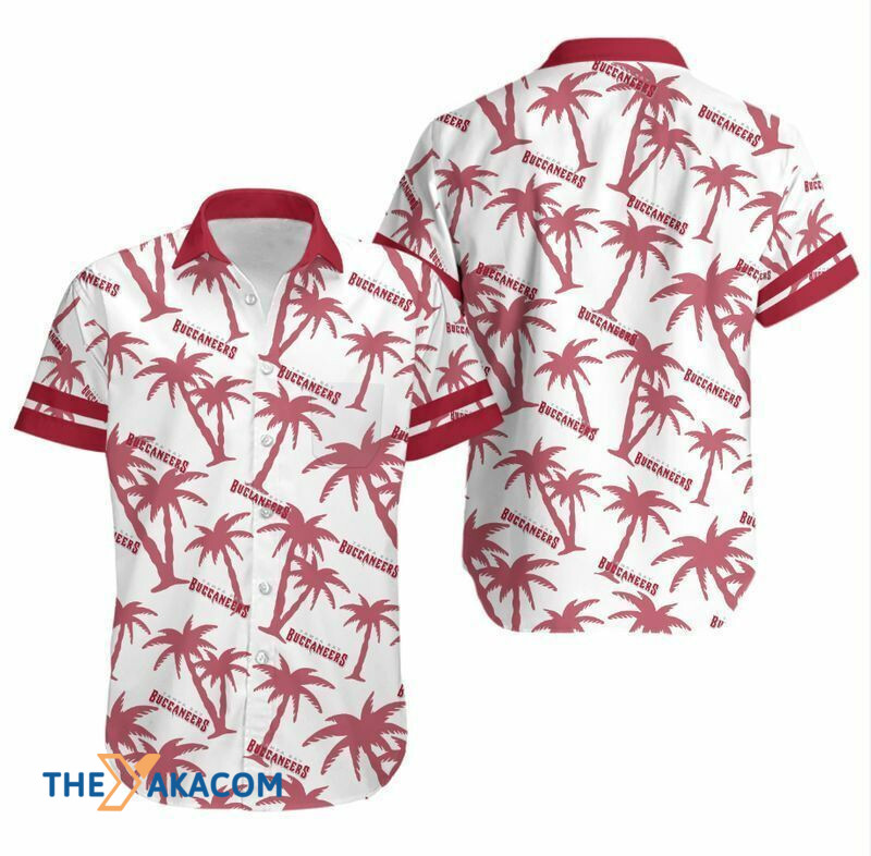 Tampa Bay Buccaneers Coconut Trees Gift Nfl Fan Short Sleeve Hawaii Shirt Ha96023