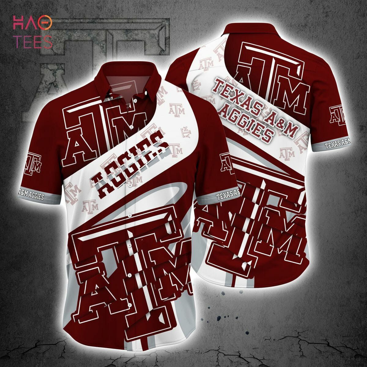 NCCA Texas A&M Aggies Maroon White Hawaiian Shirt