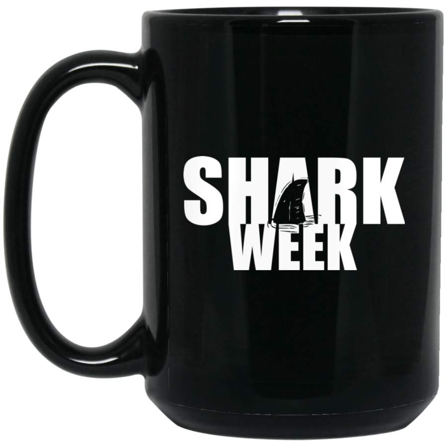 Week of The Shark – Novelty Graphic BM15OZ 15 oz. Black Mug