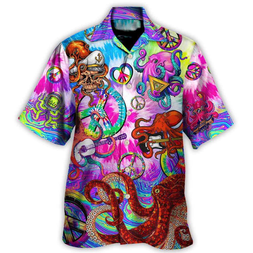 Hippie Funny Octopus Colorful Happy Tie Dye Art Style Hawaii Shirt Ha107574